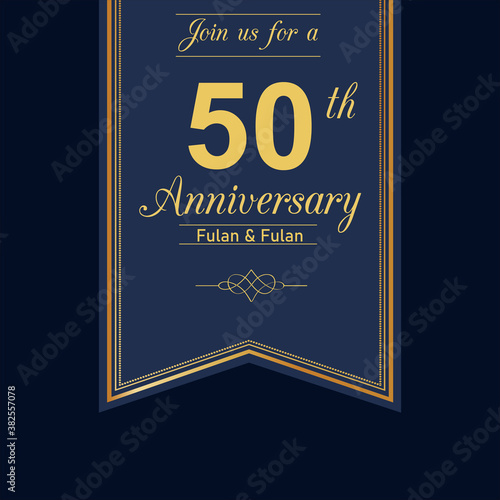 50 Years Anniversary Celebration Vector Template Design Illustration