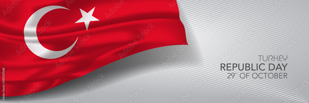 Turkey republic day vector banner, greeting card Turkey republic day vector banner, greeting card