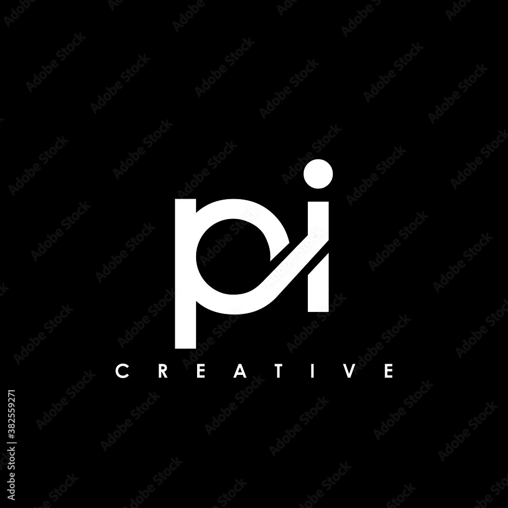 PI Letter Initial Logo Design Template Vector Illustration - obrazy, fototapety, plakaty 