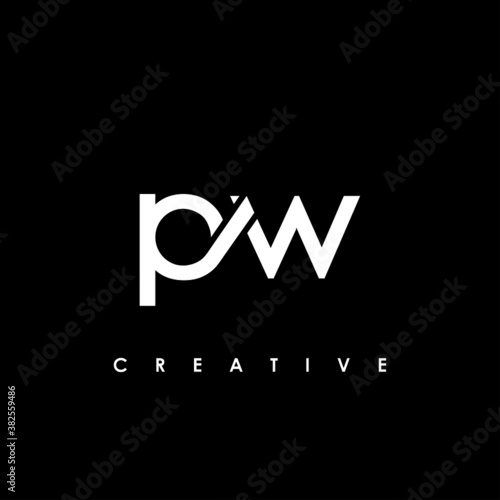 PW Letter Initial Logo Design Template Vector Illustration