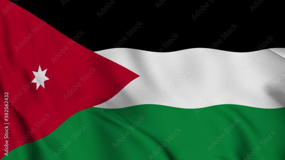 Flag of Amman fluttering in the wind Flag of Amman fluttering in the wind