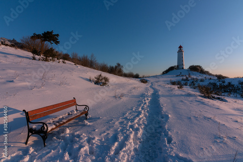 Winter auf der deutschen Ostseeinsel Hiddensee