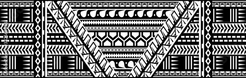 Abstract tribal art tattoo border