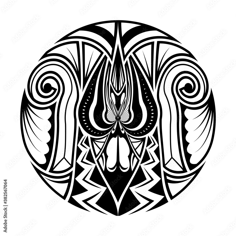 Polynesian ethnic circle abstract tattoo Polynesian ethnic circle abstract tattoo