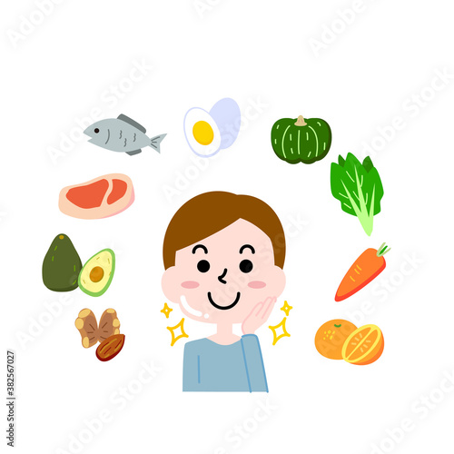 肌に良い食べ物と男性