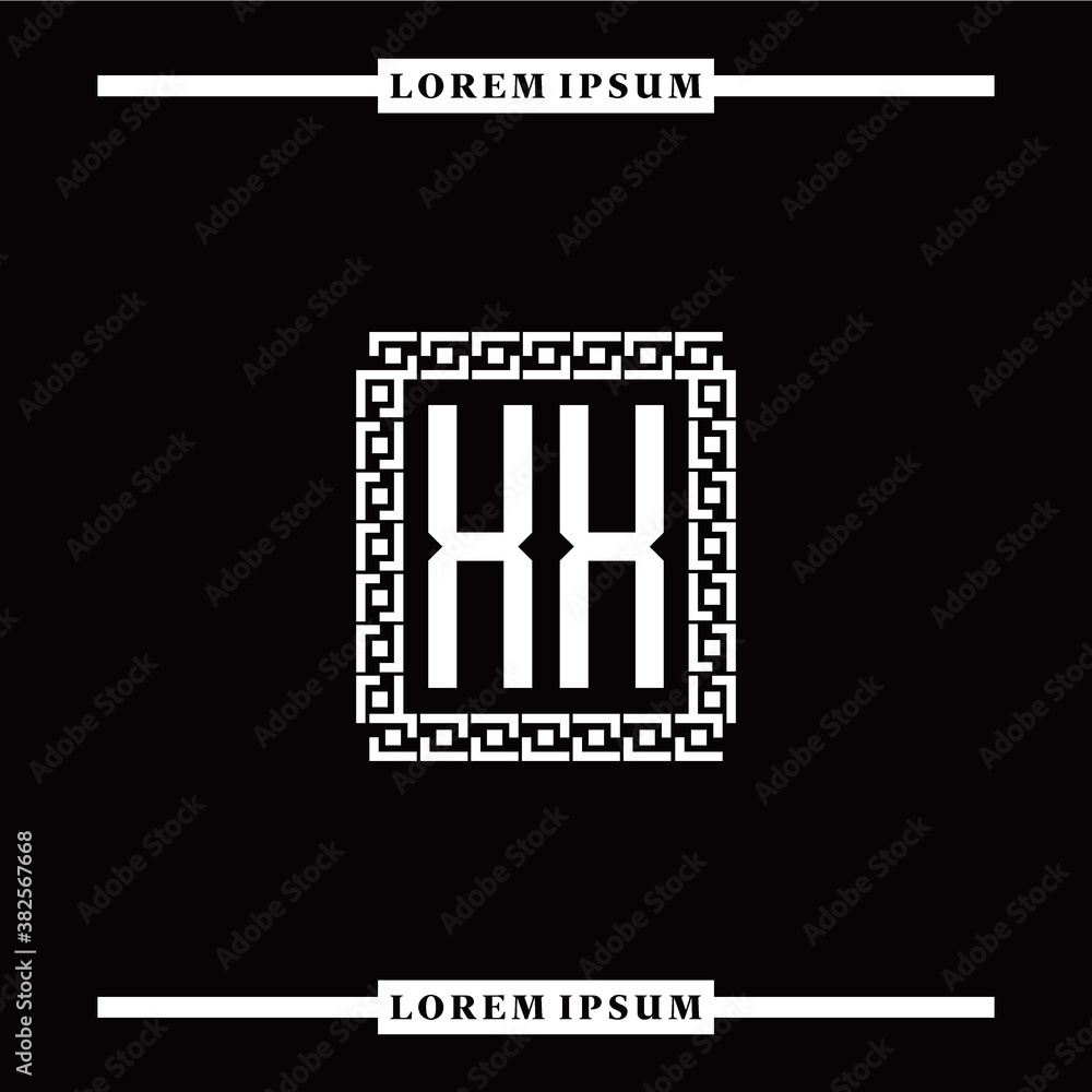 X X collection of initial logo designs with luxurious frame elements X X collection of initial logo designs with luxurious frame elements