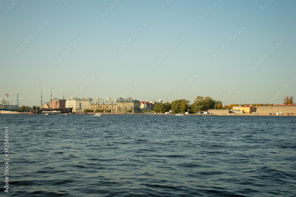 On the Neva river in Saint Petersbu