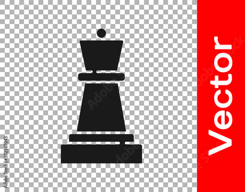 Black Chess icon isolated on transparent background. Business strategy. Game, management, finance. Vector. © Kostiantyn