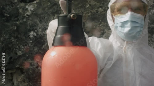 Doctor treats from coronavirus. Pandemic