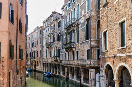 Rio dei Santi Apostoli in Venice, Veneto, Italy seen from a bridge © rudiernst