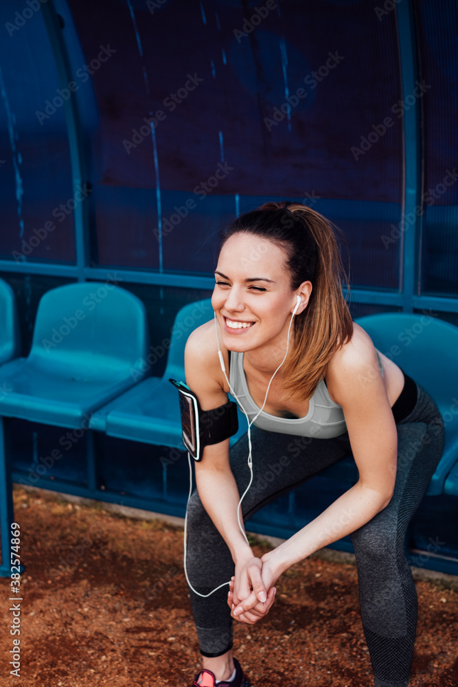 Attractive Fit Woman Taking A Break Attractive Fit Woman Taking A Break