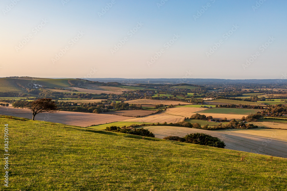 Evening View from Firle Beacon in Sussex