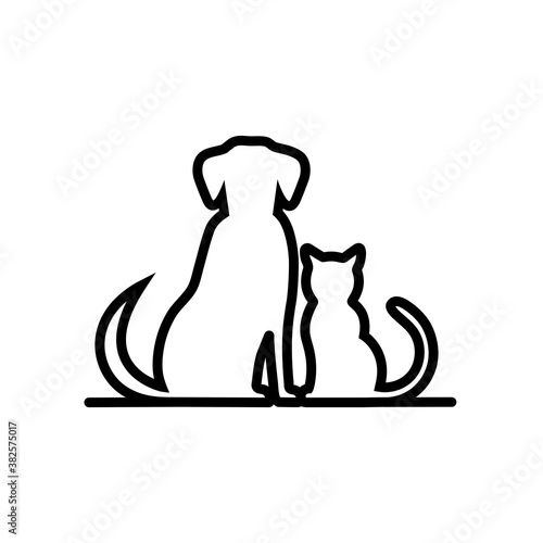 pets outline icon vector illustration