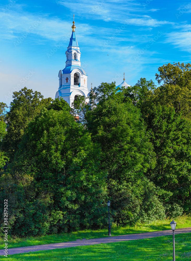 Naklejka premium View of the Transfiguration Monastery from the bay.