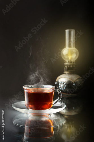 cup of tea and light
