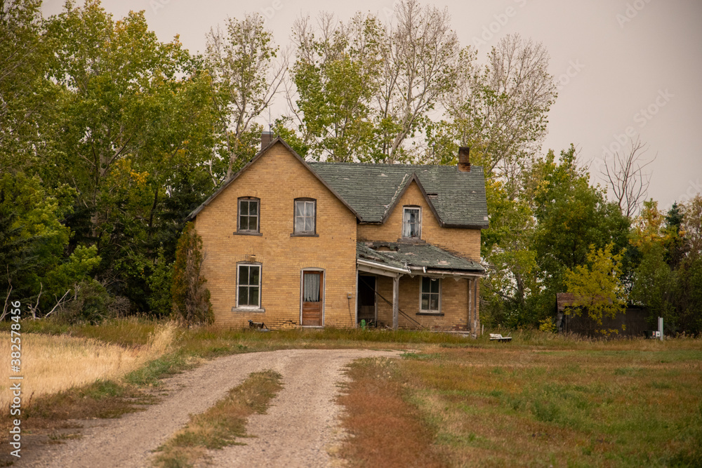 Abandoned homestead from the early 1900s on the Canadian Prairies Abandoned homestead from the early 1900s on the Canadian Prairies