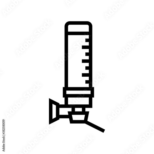 pet drinker tool line icon vector. pet drinker tool sign. isolated contour symbol black illustration