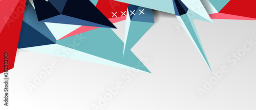 3d low poly abstract shape background vector illustration