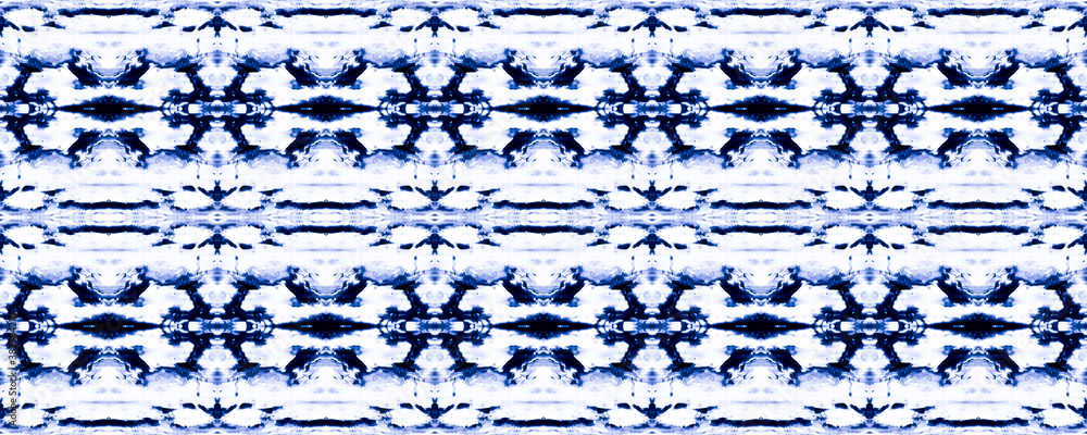 Abstract Rhombuses for Textile Design. Cerulean