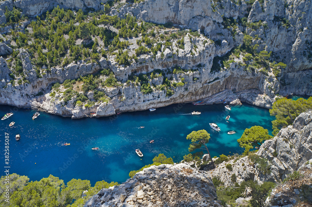 Water recreation in the Calanques National Park, France