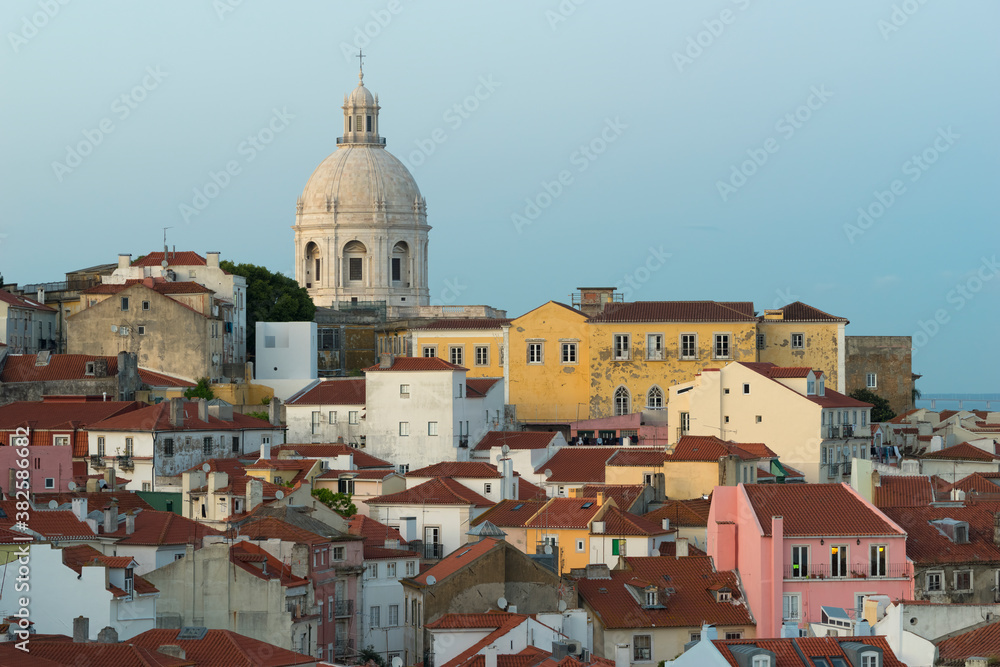 Lisbon, Portugal - Evening View of Alfama with the Church of Santa EngrÔøΩÔøΩcia Lisbon, Portugal - Evening View of Alfama with the Church of Santa EngrÔøΩÔøΩcia