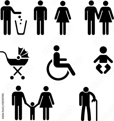 human icon set