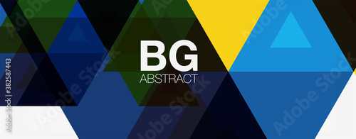Mosaic triangle pattern abstract background for cover, banner, flyer and poster and other template