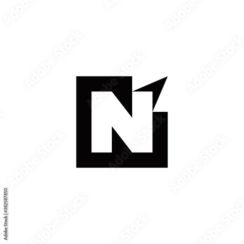 n initial arrow logo design vector symbol graphic idea creative photo