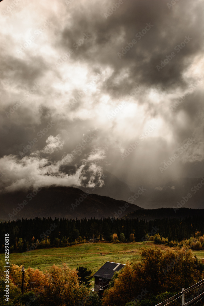 Fototapeta premium Farm in Norway