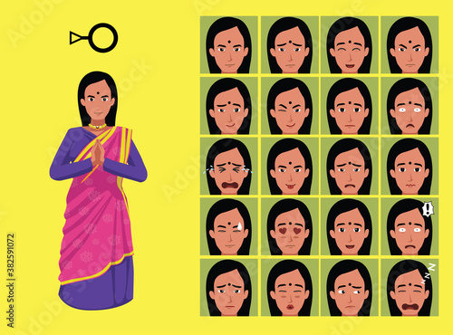LGBTQI Third Gender Cartoon Character Emotions