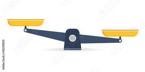 Scales icon. Scales, swing isolated on white background. Vector illustration.