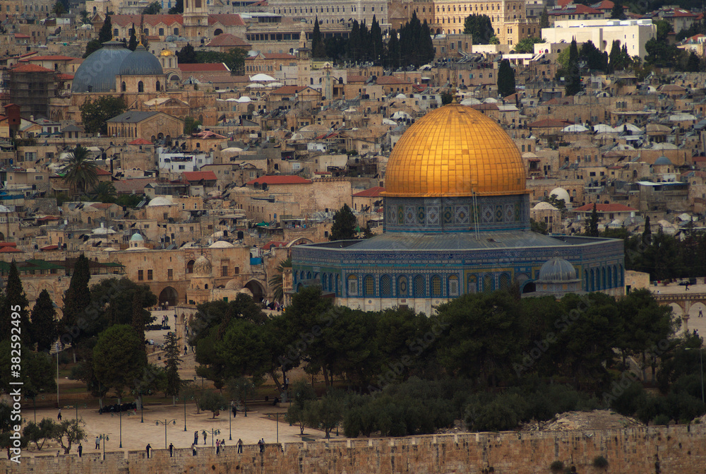 Jerusalem temple mount panorama