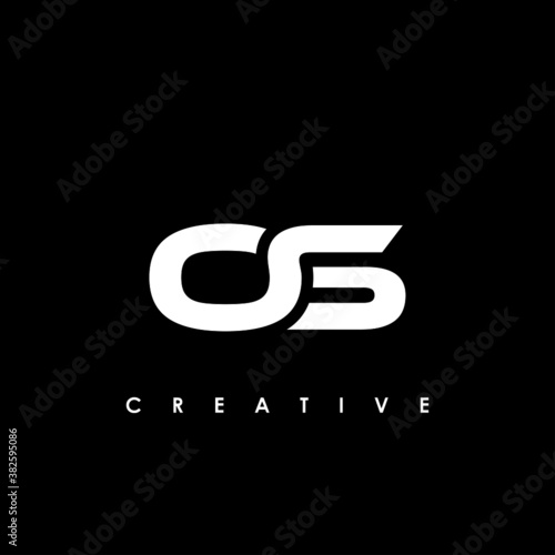 OS Letter Initial Logo Design Template Vector Illustration