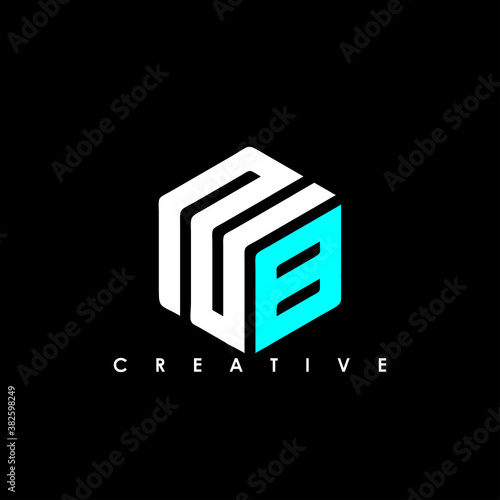NB Letter Initial Logo Design Template Vector Illustration