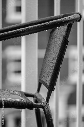 Chair in the rain