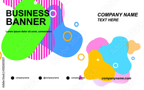 abstract vector business long banner template. Business minimal background 