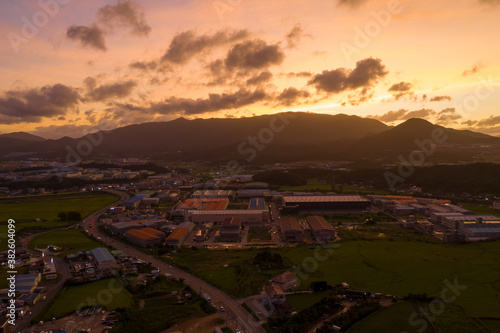 city aerial view