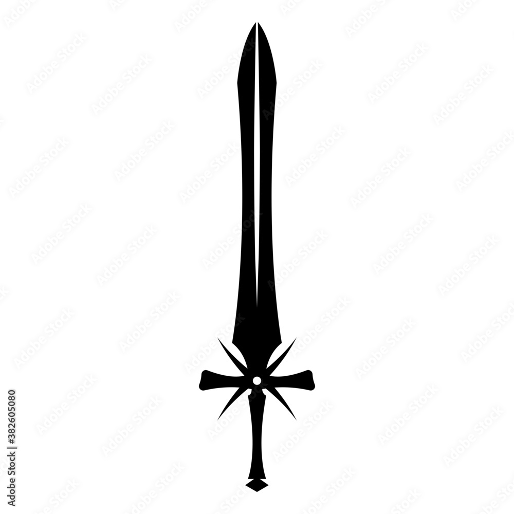 Fototapeta premium Swords Solid Vector 