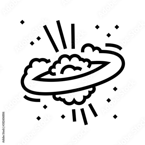 big bang line icon vector. big bang sign. isolated contour symbol black illustration