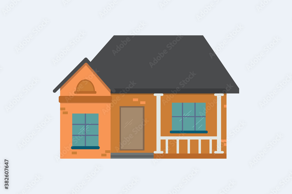 Vector illustration of cool detailed house icon isolated on white background. Vector illustration of cool detailed house icon isolated on white background.