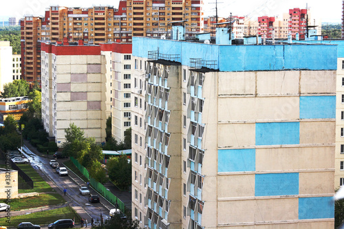 Принти на полотні Facade of a multi-storey panel building