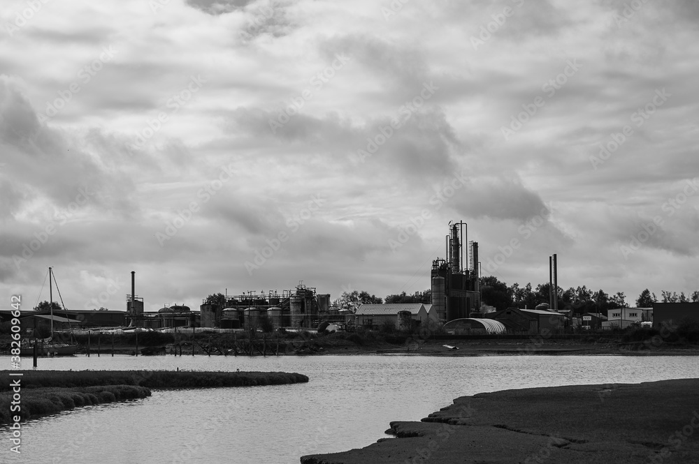 View of the Industrial plant across the river Rother View of the Industrial plant across the river Rother