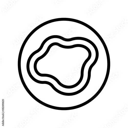 bruise skin disease line icon vector. bruise skin disease sign. isolated contour symbol black illustration