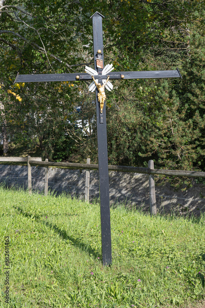 Wegkreuz in Engelberg, Kanton Obwalden, Schweiz