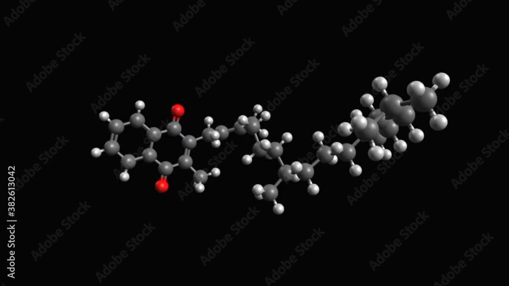 Animated ball-and-stick model of vitamin K1 (phylloquinone) Animated ball-and-stick model of vitamin K1 (phylloquinone)