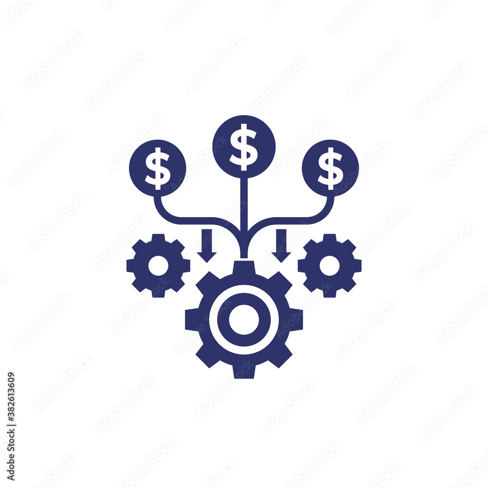 cash flow, funds or costs optimization icon cash flow, funds or costs optimization icon