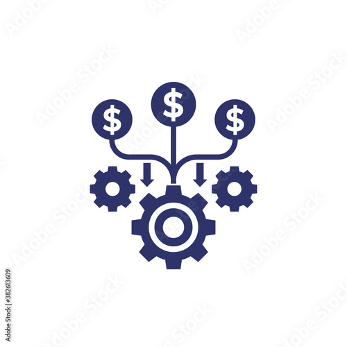 cash flow, funds or costs optimization icon