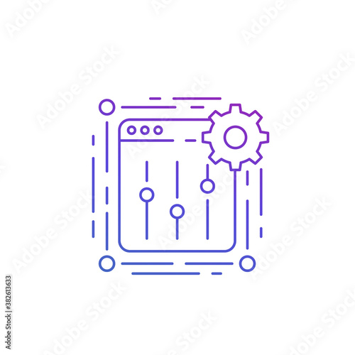 control panel line icon on white