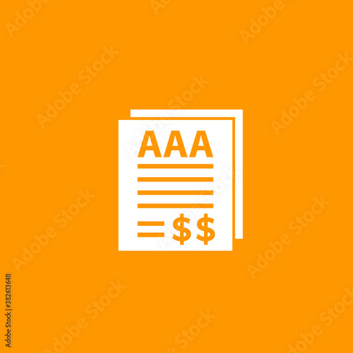 credit rating icon, finance vector