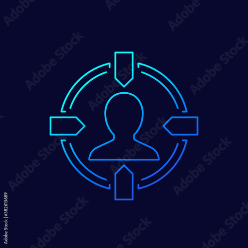 Fotografija Customer centricity line icon, vector